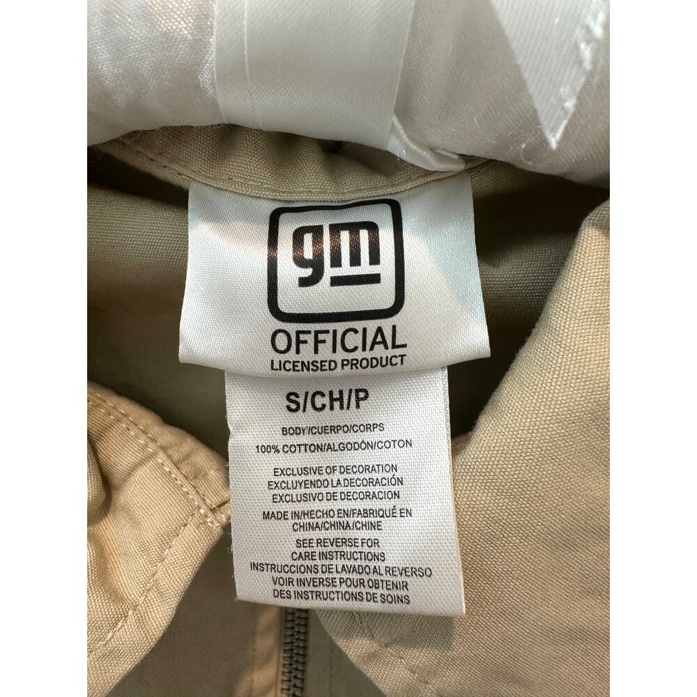 GM Camaro IROC-Z Racing Zip Work Jacket Beige Cotton Chevrolet | Small - Picture 9 of 10